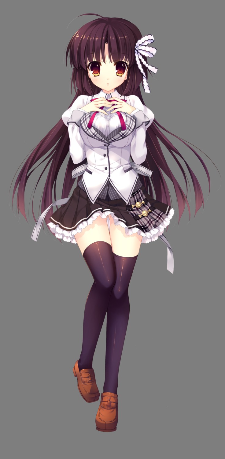 alia's_carnival, mitha, nanawind, saijo_karin, seifuku, thighhighs, transparent_png