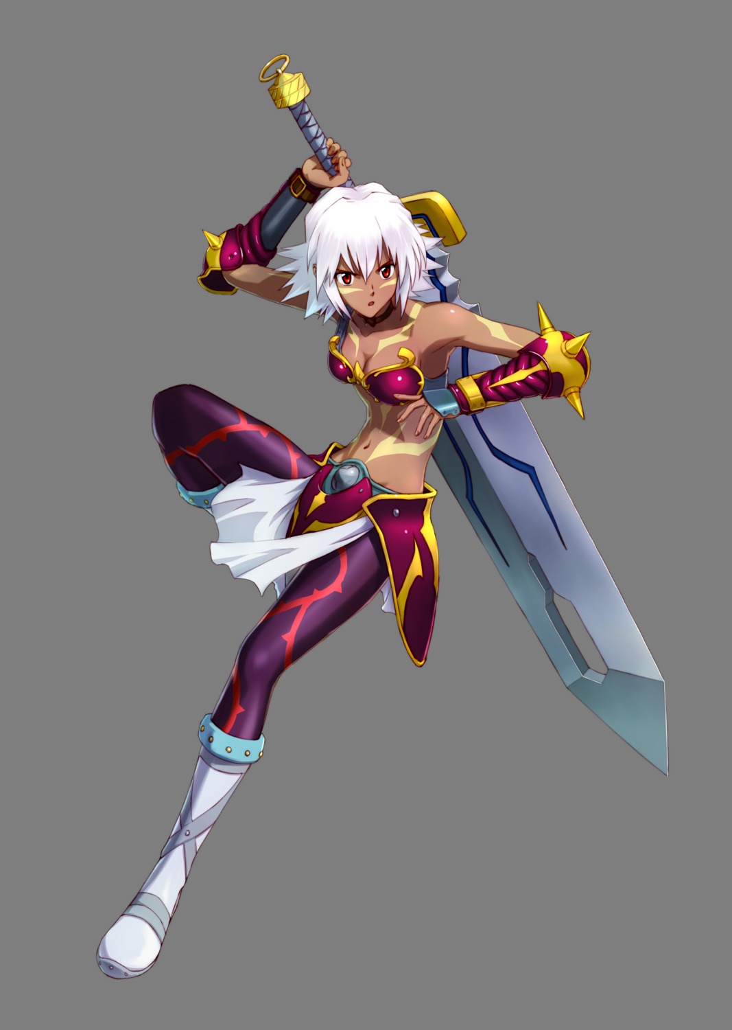 .hack//, blackrose, cleavage, super_robot_wars, super_robot_wars_og, super_robot_wars_og_saga_:_mugen_no_frontier, sword, transparent_png