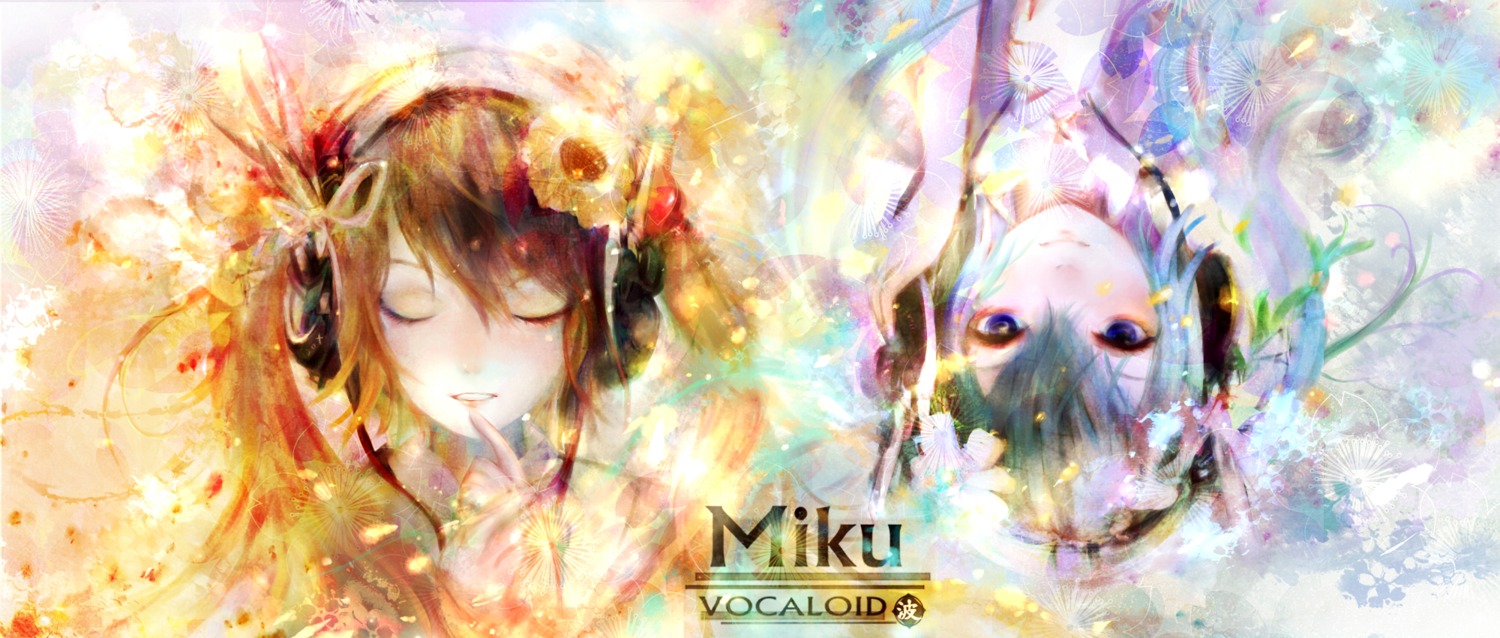 hatsune_miku, headphones, vocaloid, zhang_xiao_bo