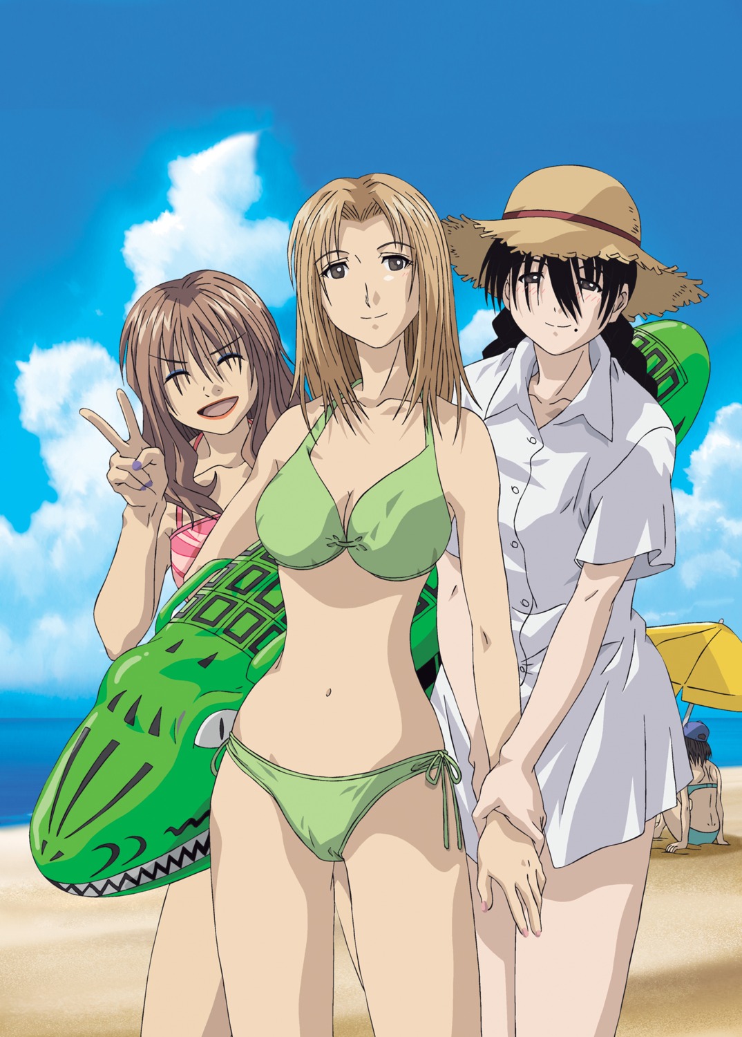 bikini, genshiken, kasukabe_saki, ohno_kanako, swimsuits