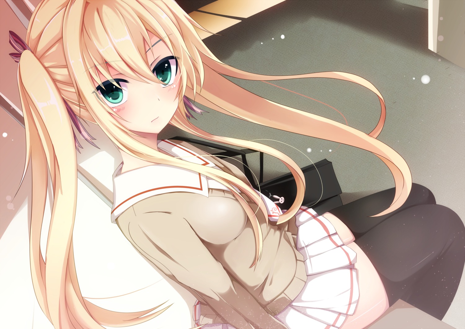 seifuku, thighhighs, tsukiko