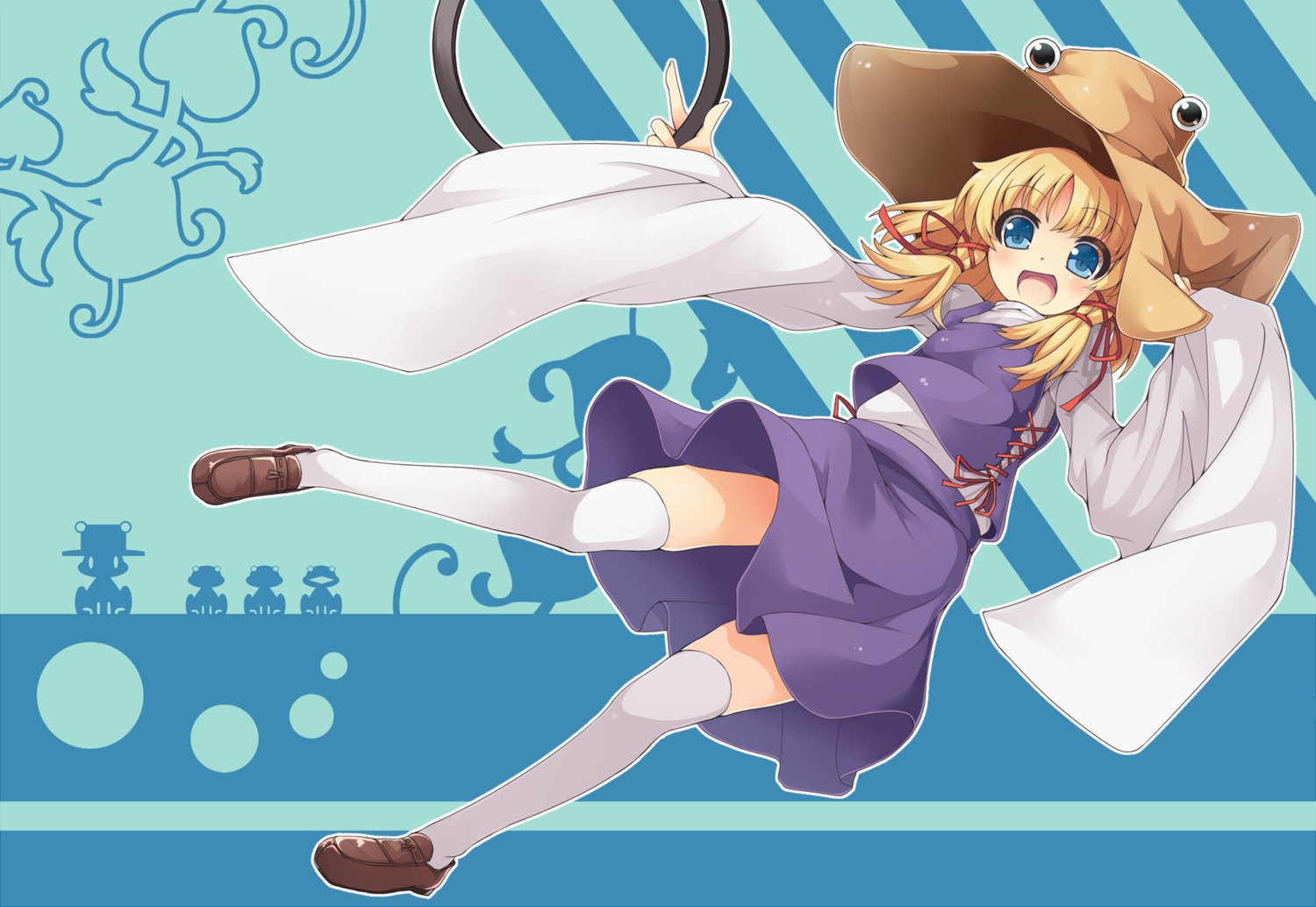 hototogisu., moriya_suwako, thighhighs, touhou