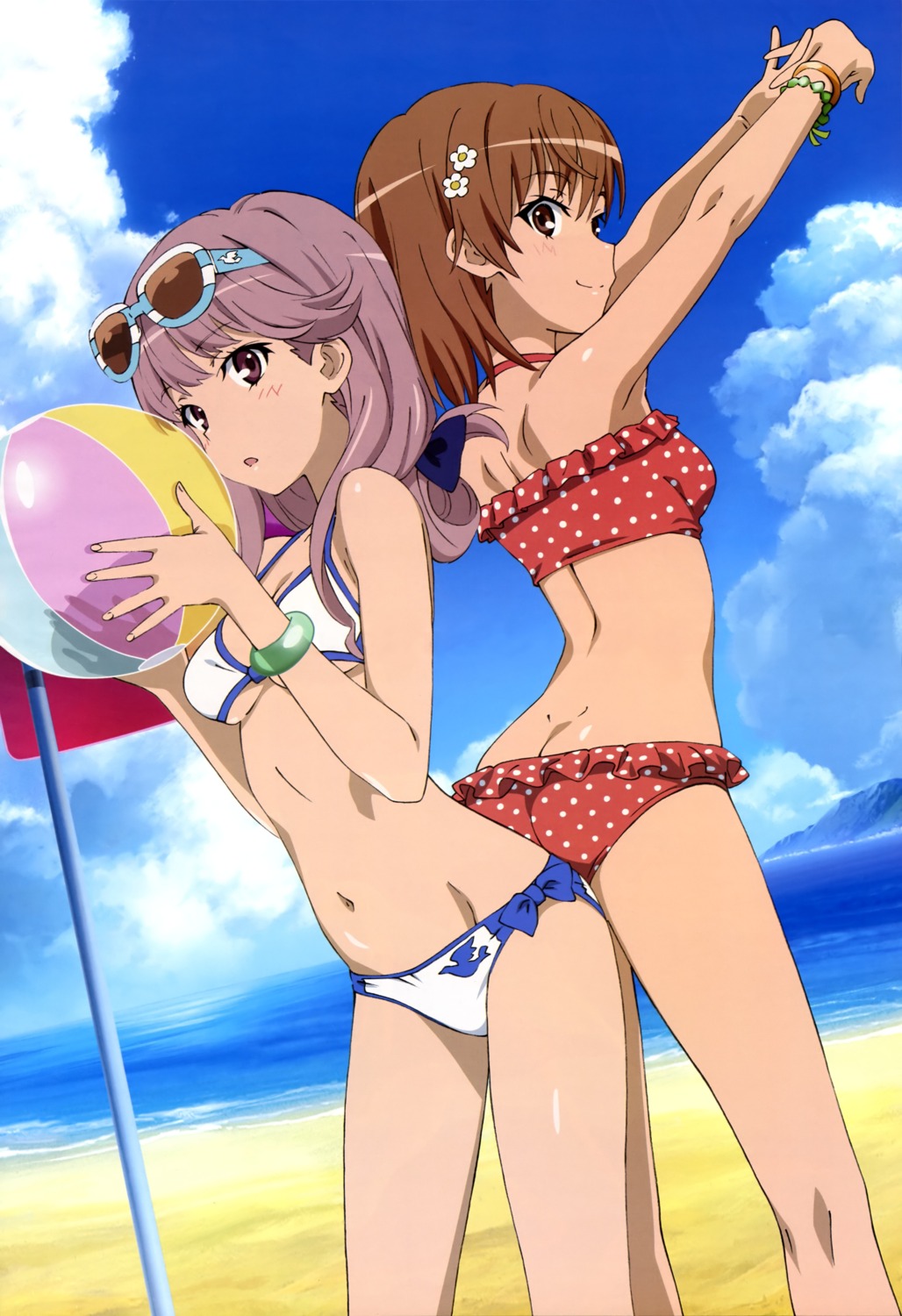 bikini, iwasaki_shouta, meigo_arisa, misaka_mikoto, swimsuits, toaru_majutsu_no_index, underboob