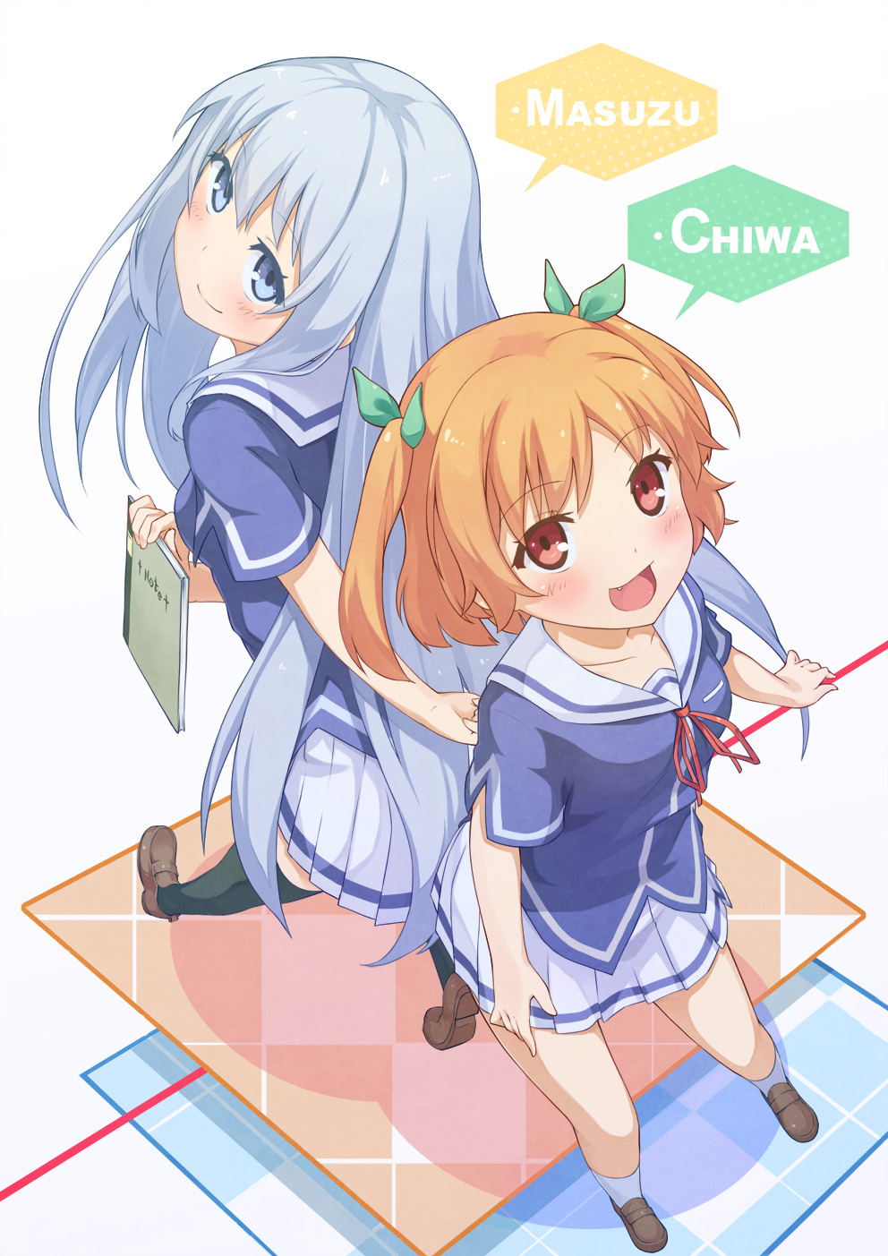 harusaki_chiwa, natsukawa_masuzu, ore_no_kanojo_to_osananajimi_ga_shuraba_sugiru, seifuku, shinonome_haru