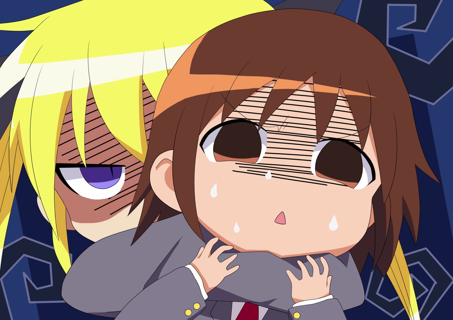 chibi, kill_me_baby, oribe_yasuna, seifuku, sonya_(kill_me_baby), vector_trace