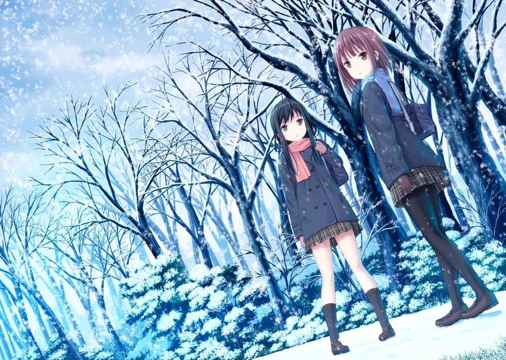pantyhose, seifuku, uehara