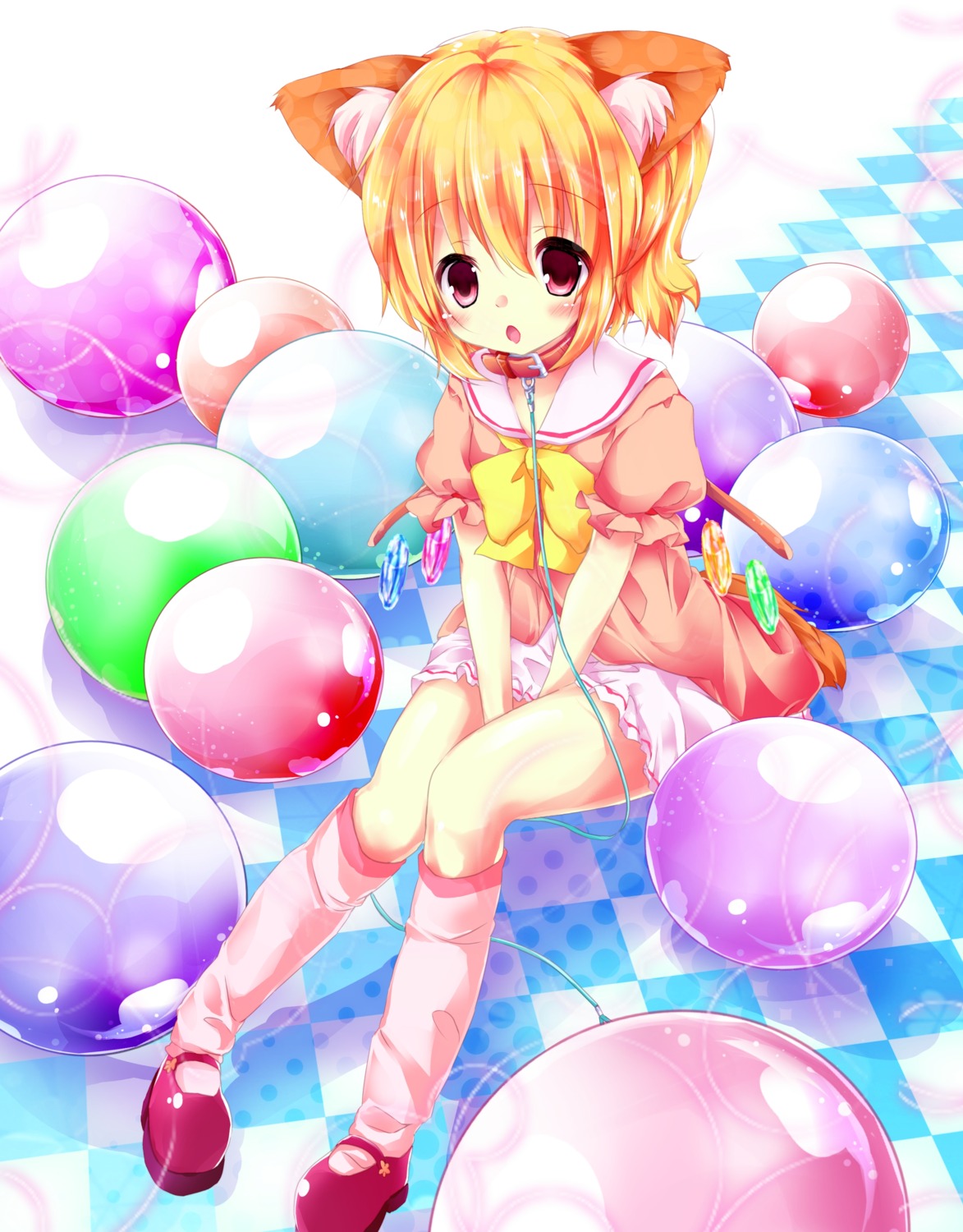 animal_ears, seifuku, shiina_yuuki