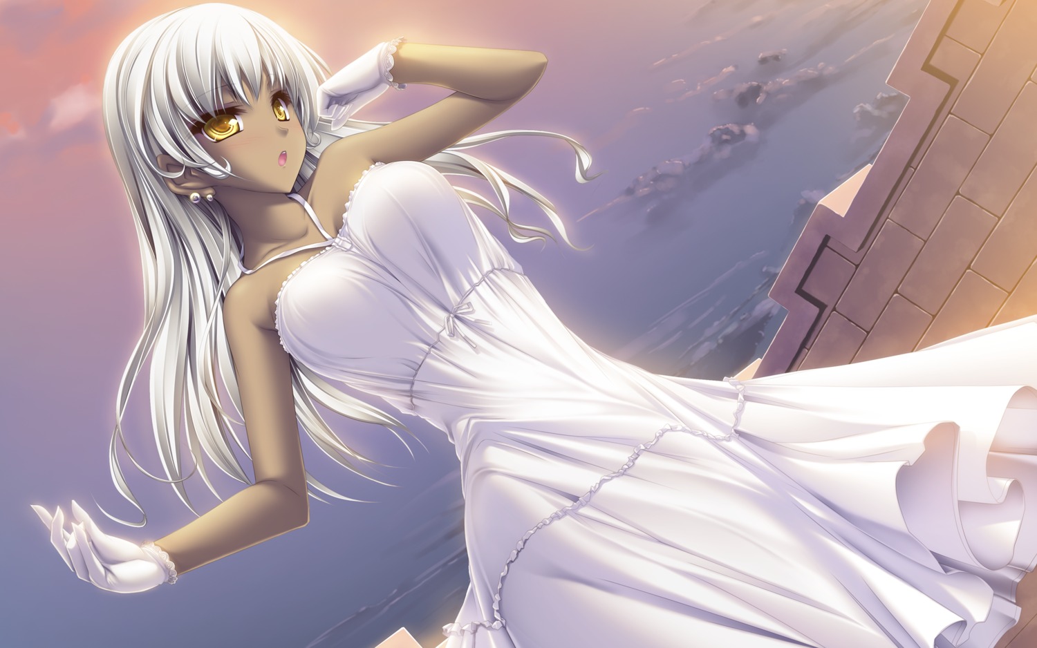 dress, monica_russell, ryuuyoku_no_melodia, tenmaso, wallpaper, wedding_dress, whirlpool