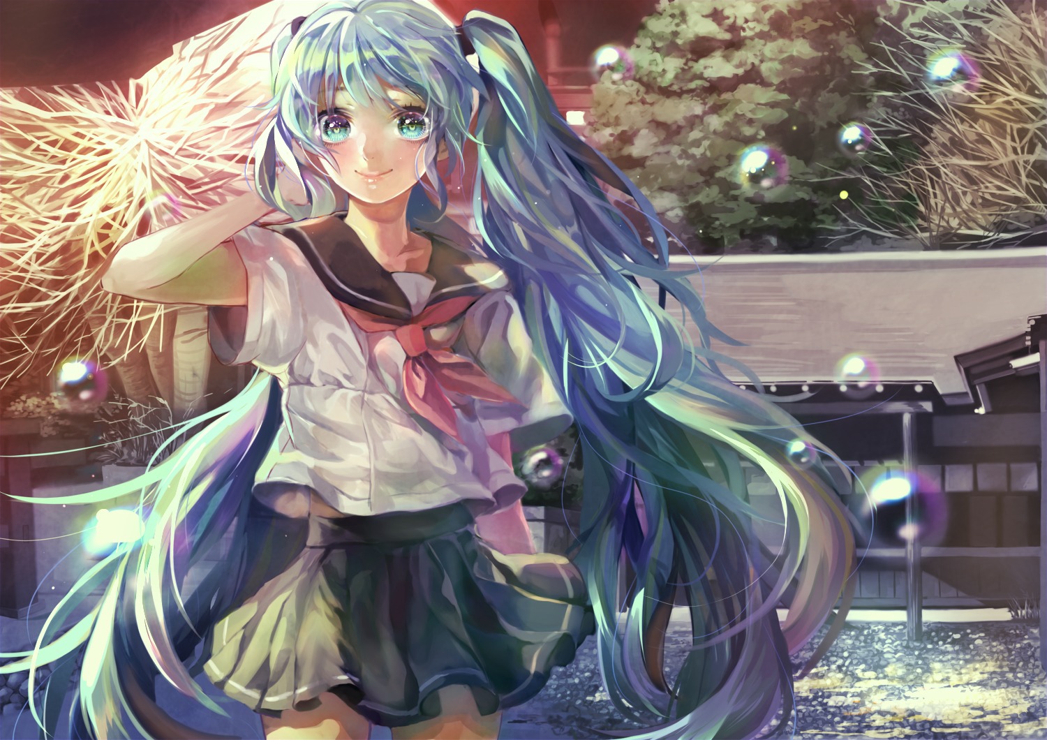 hatsune_miku, minami_haruya, seifuku, vocaloid
