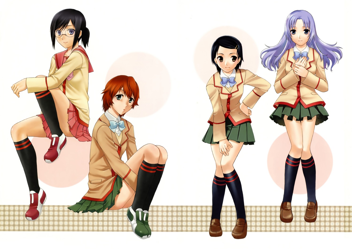 cyndi_manabe, gokujou_seitokai, hida_sayuri, ichikawa_mayura, jinguuji_kanade, megane, seifuku, tagme