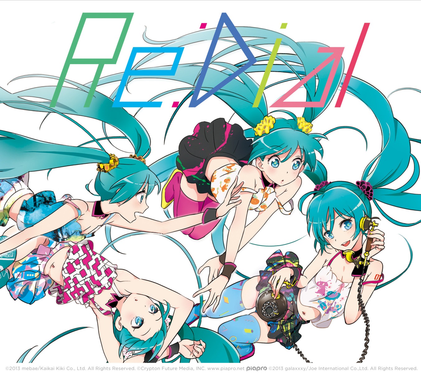 disc_cover, hatsune_miku, mebae, thighhighs, vocaloid