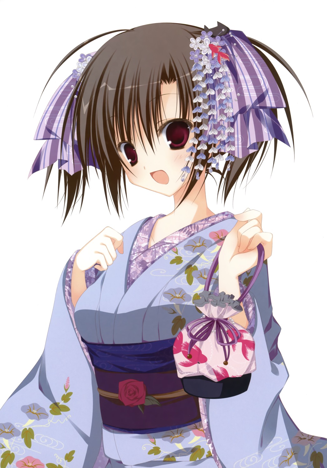 ebiten, inugami_kira, todayama_kyouko, yukata