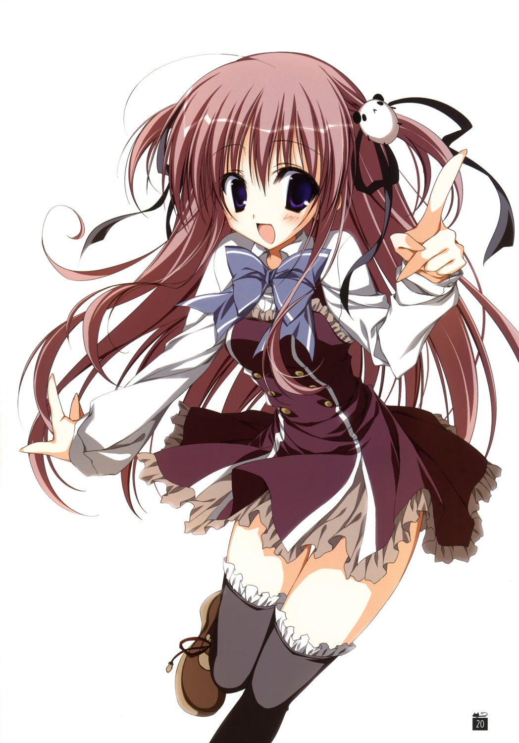 ebiten, inugami_kira, kanamori_hakata, seifuku, thighhighs