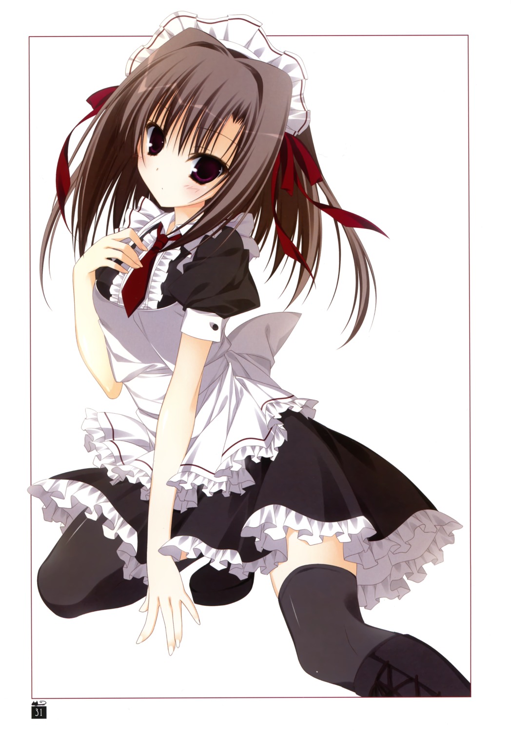 ebiten, inugami_kira, maid, thighhighs, todayama_izumiko