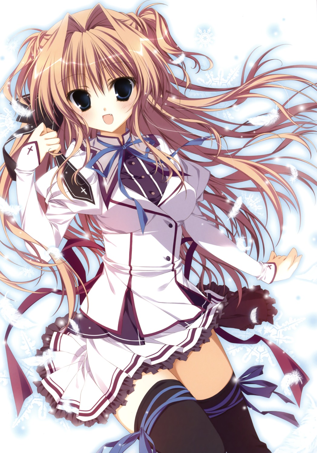 inugami_kira, mashiroiro_symphony, seifuku, sena_airi, thighhighs