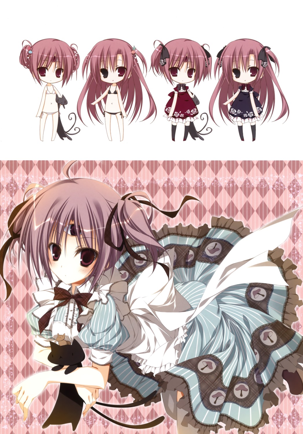 13, amene, bikini, chibi, dress, inugami_kira, mitsuki_(13), swimsuits