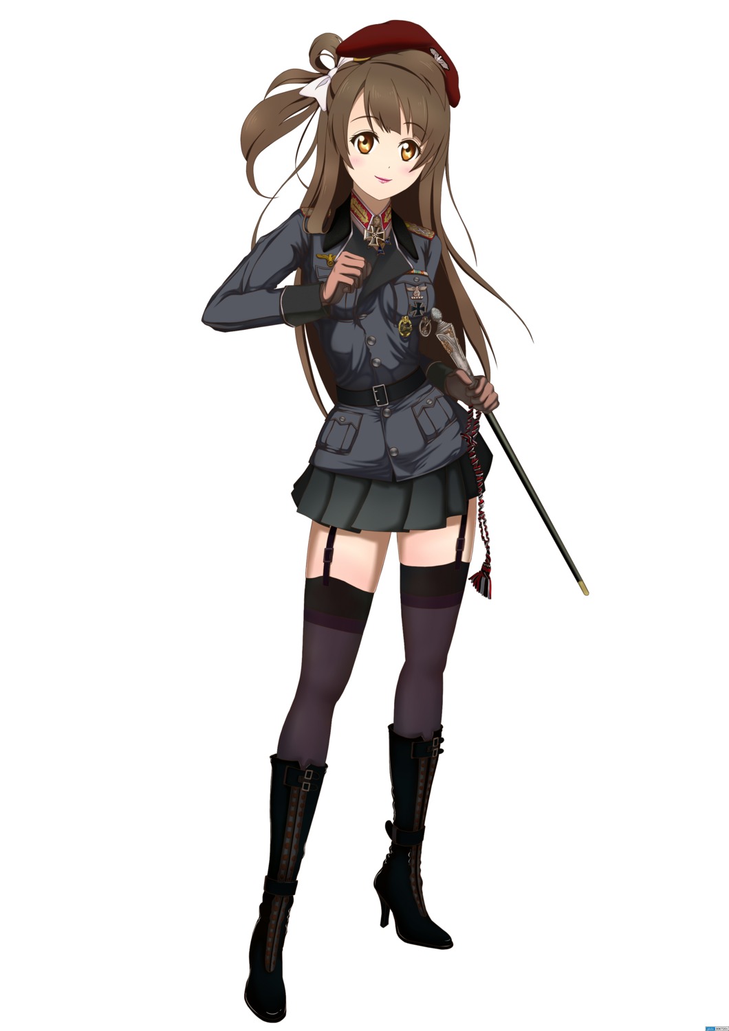 heli-kotohime, love_live!, love_live!_(series), minami_kotori, stockings, thighhighs, uniform