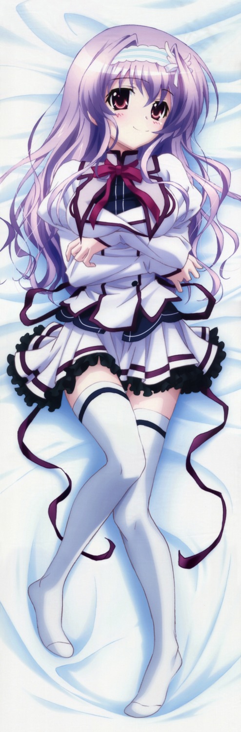 amaha_miu, breast_hold, dakimakura, mashiroiro_symphony, seifuku, thighhighs