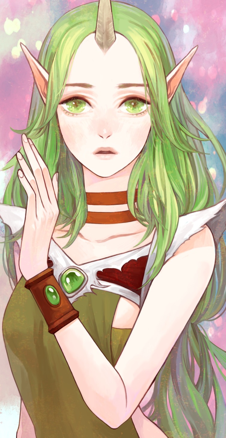 heather37, horns, league_of_legends, pointy_ears, soraka