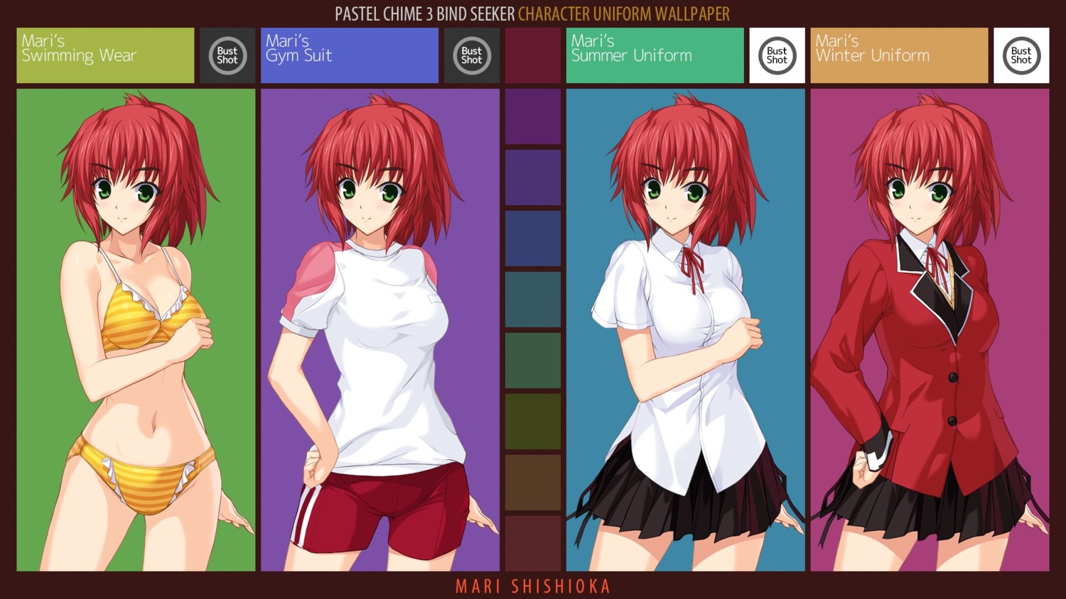 alicesoft, bike_shorts, bikini, gym_uniform, onigiri-kun, pastel_chime, pastel_chime_3, seifuku