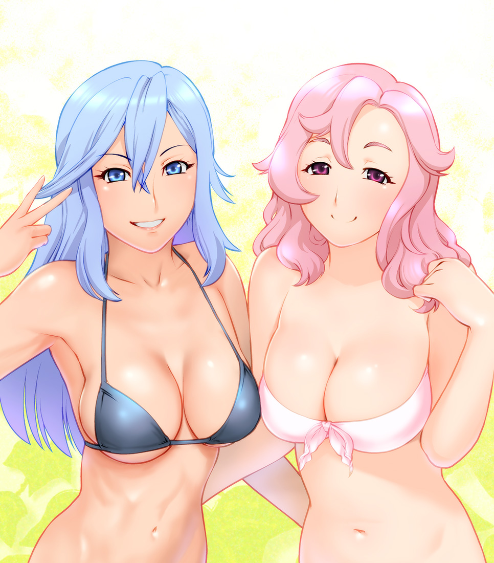 bikini, cleavage, swimsuits, ueyama_michirou