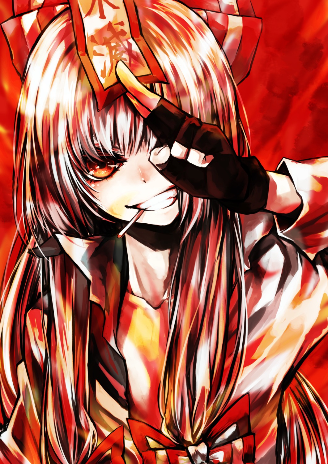 fujiwara_no_mokou, mister_rhino, touhou