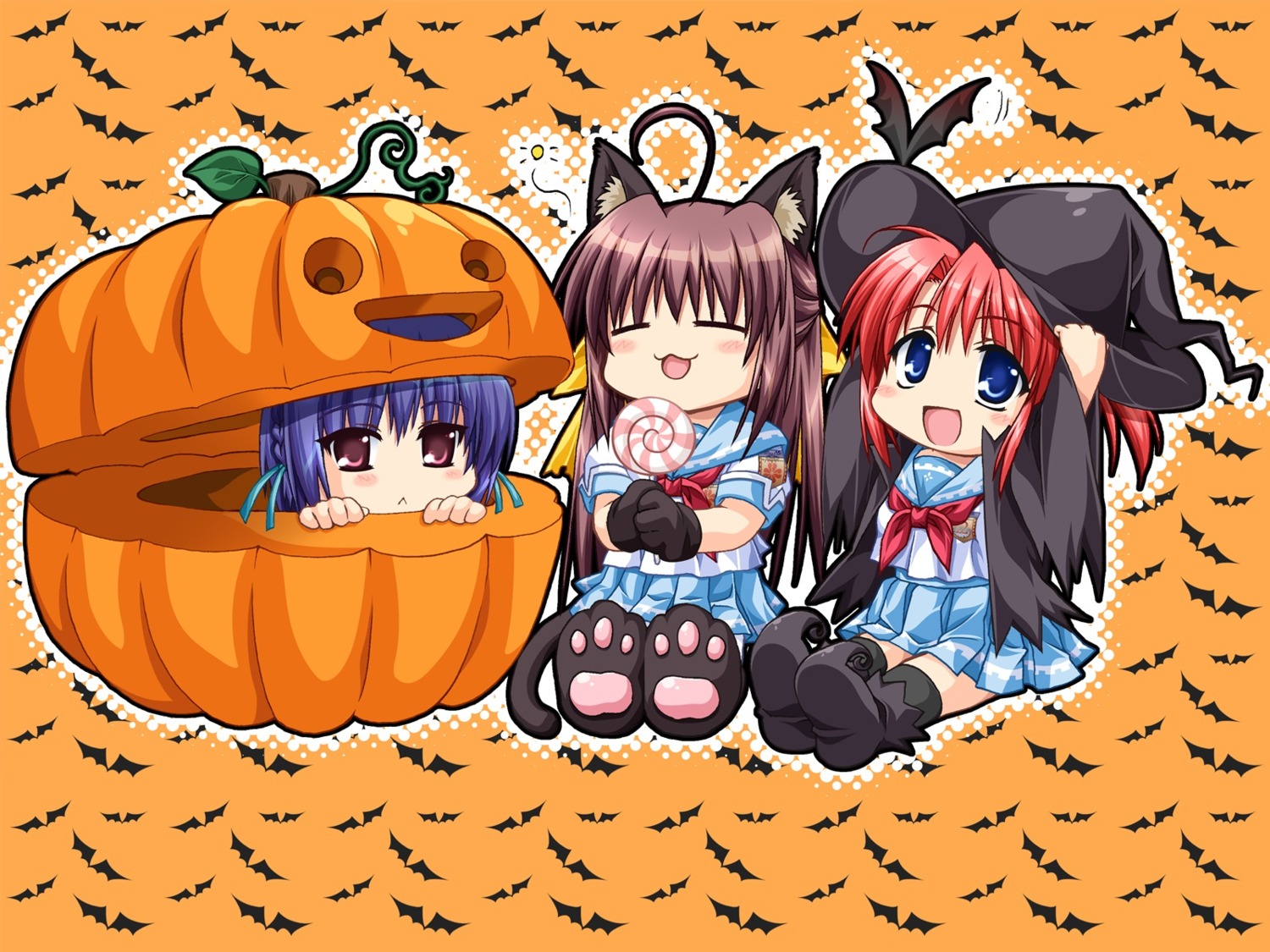 akabeisoft2, alpha, animal_ears, chibi, halloween, hinata_natsumi, mitsuhiro_sachi, nekomimi