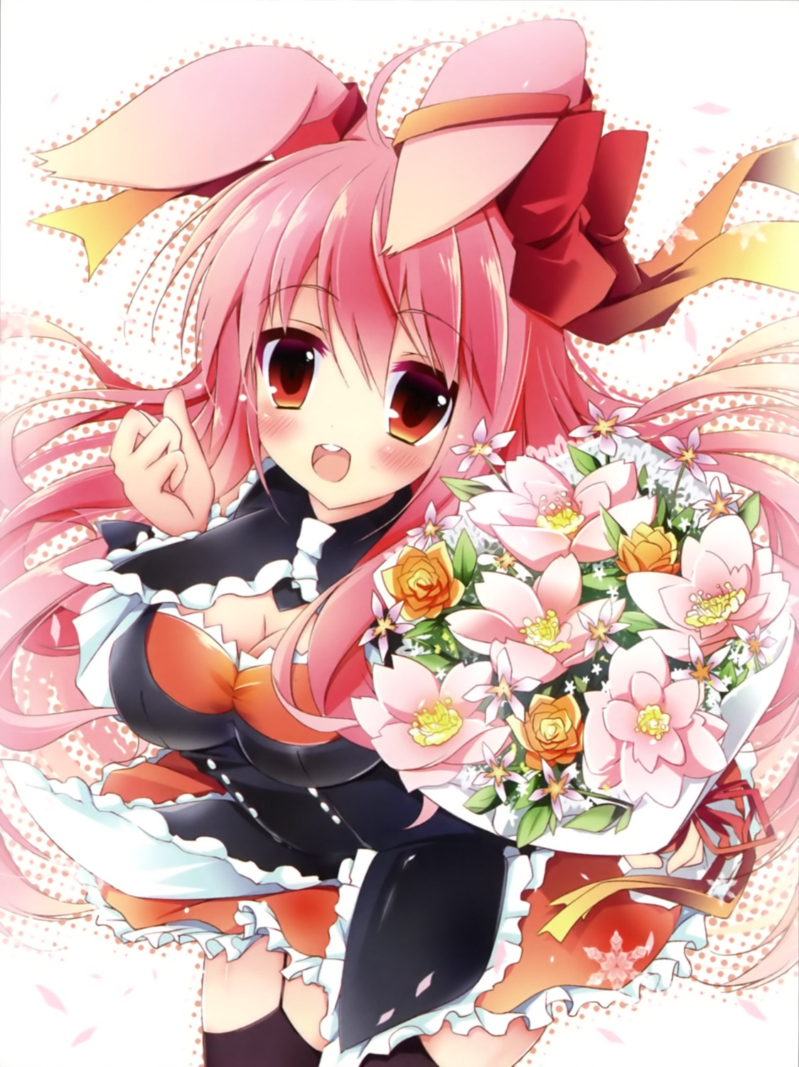 animal_ears, bunny_ears, kurousagi_(mondaiji), mondaiji_tachi_ga_isekai_kara_kuru_sou_desu_yo?, nanamomo_rio, stockings, thighhighs
