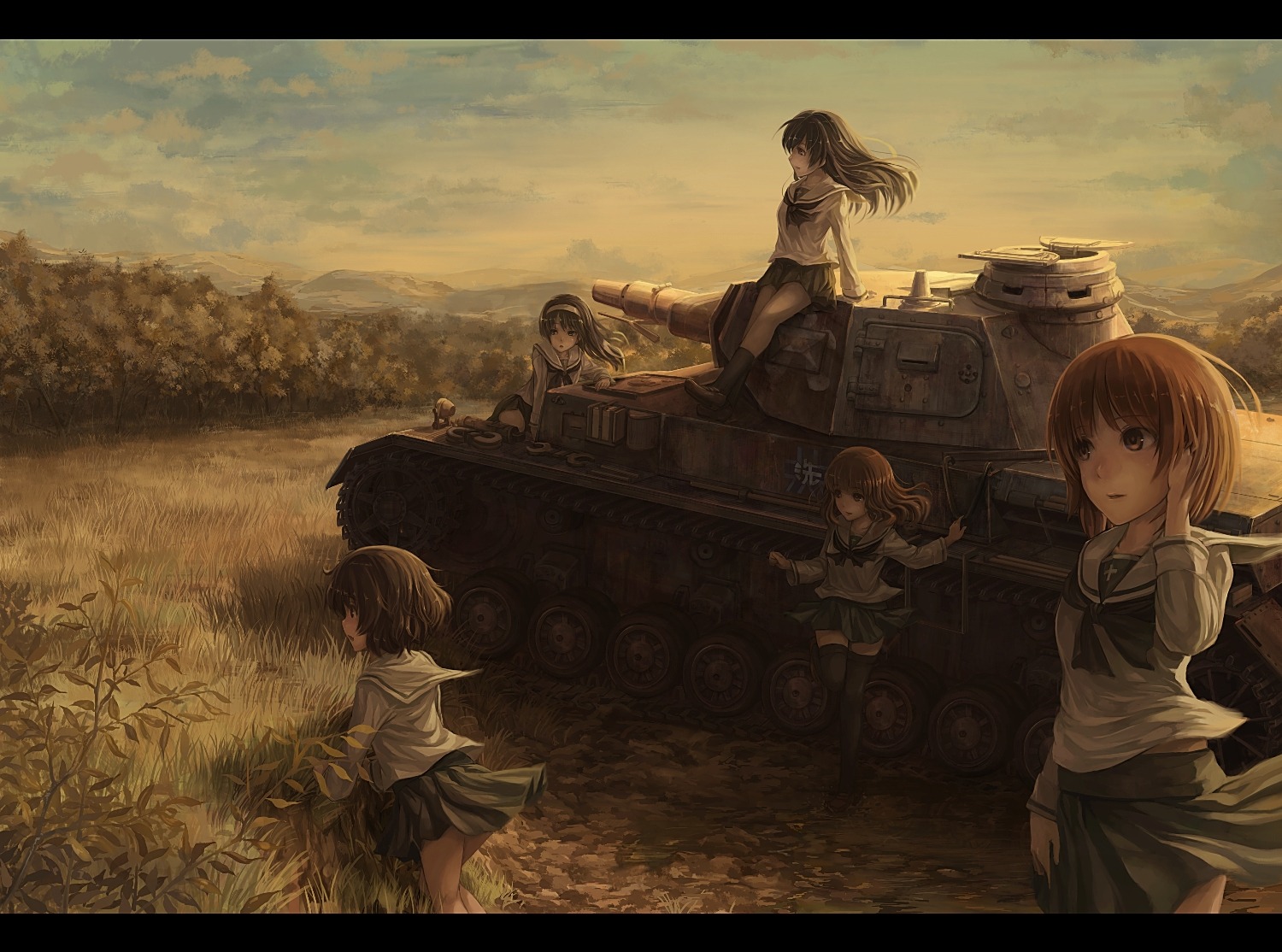 akiyama_yukari, girls_und_panzer, isuzu_hana, lif, nishizumi_miho, reizei_mako, takebe_saori