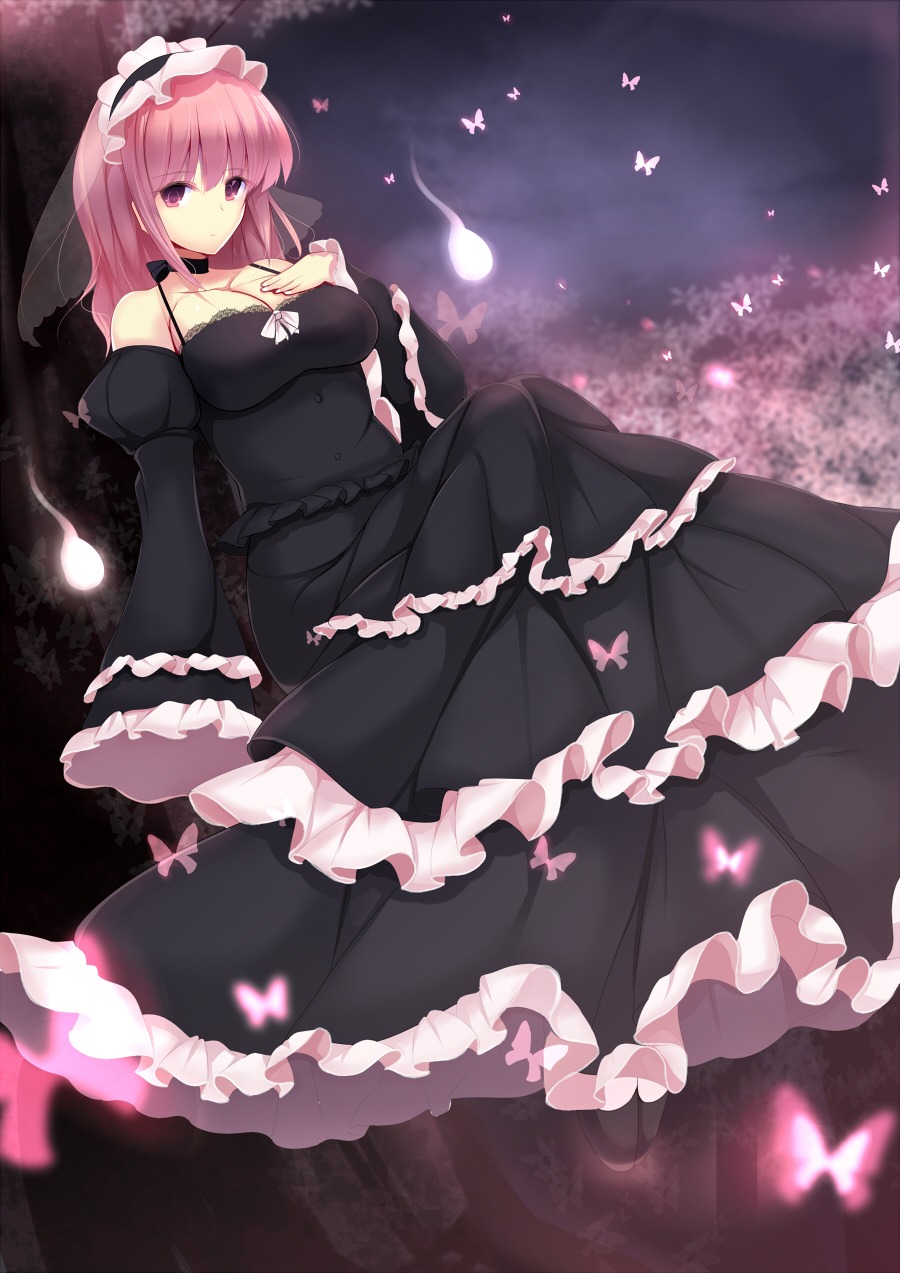 daiaru, dress, saigyouji_yuyuko, touhou