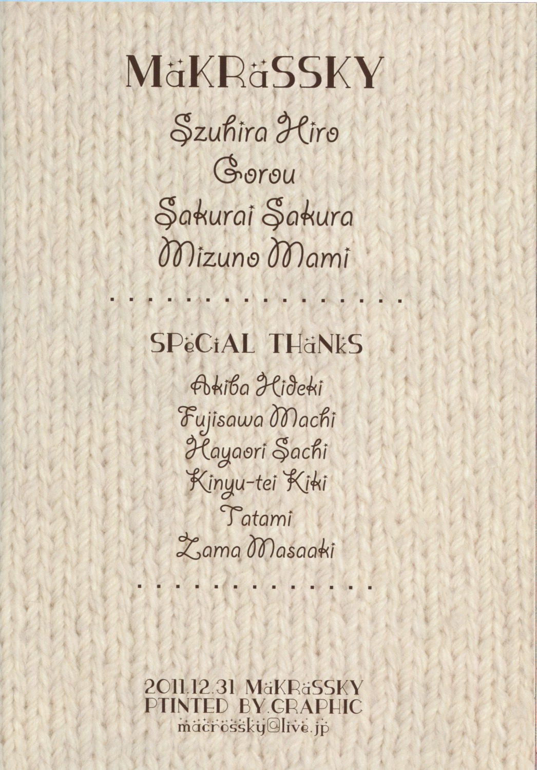 makrassky, text