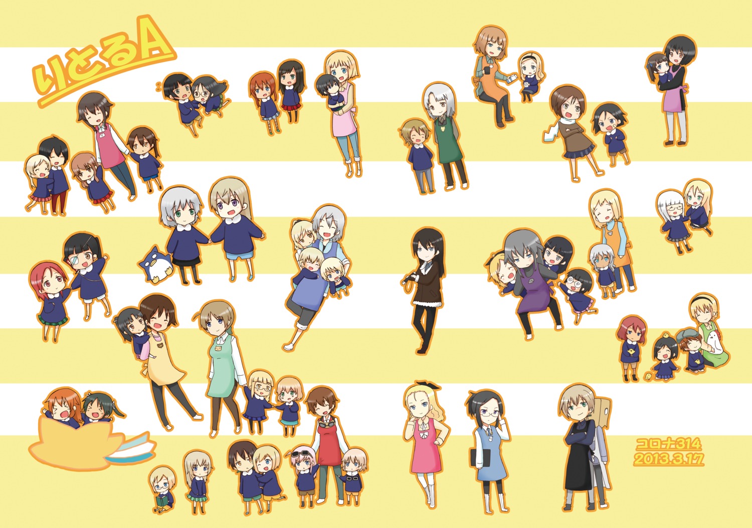 adolfine_galland, adriana_visconti, aleksandra_i_pokryshkin, amelie_planchard, anabuki_tomoko, angela_salas_larrazabal, aurora_e_juutilainen, charlotte_e_yeager, dominica_s_gentile, edytha_rossmann, eyepatch, federica_n_doglio, fernandia_malvezzi, francesca_lucchini, georgette_lemare, gertrud_barkhorn, giuseppina_ciuinni, gundula_rall, hakkinen, hanna-justina_marseille, hanna_rudel, hanna_wind, hattori_shizuka, heidimarie_w_schnaufer, heinrike_prinzessin_zu_sayn-wittgenstein, helma_lennartz, isabelle_du_monceau_de_bergendal, jane_t_godfrey, kanno_naoe, katharine_o'hare, katou_keiko, kuroda_kunika, laura_nissinen, luciana_mazzei, lynette_bishop, martina_crespi, mika_ahonen, minna-dietlinde_wilcke, miyafuji_yoshika, nakajima_nishiki, nikka_edvardine_katajainen, nishizawa_yoshiko, pantyhose, patricia_schade, perrine-h._clostermann, raisa_pottgen, rosalie_de_hemricourt_de_grunne, sakamoto_mio, sakomizu_haruka, sanya_v_litvyak, satoshi_(peso727), shimohara_sadako, strike_witches, suwa_amaki, takei_junko, ursula_hartmann, waltrud_krupinski