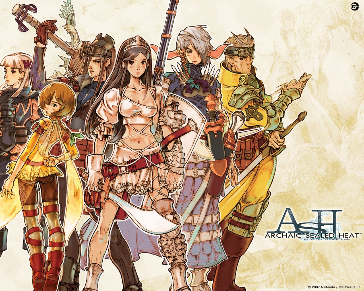 aisya_(princess_of_millinear), armor, ash:_archaic_sealed_heat, bullnequ_(regent_of_millinear), dan_(ash:_archaic_sealed_heat), emu_(ash:_archaic_sealed_heat), gun, jeekwawen