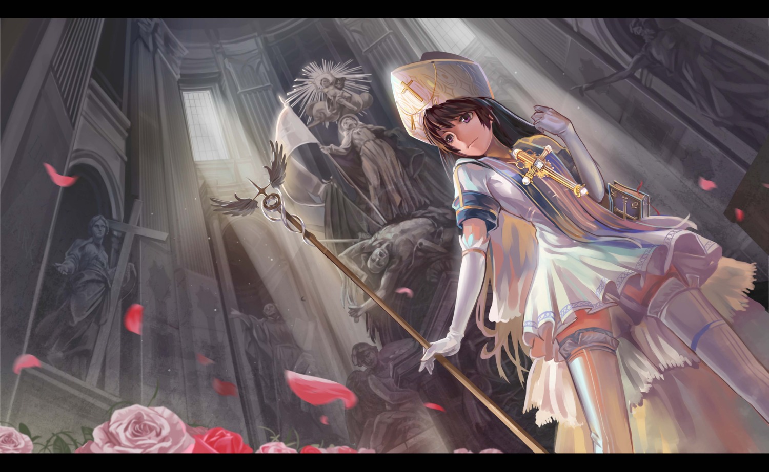 jpeg_artifacts, thighhighs, xiamianliele