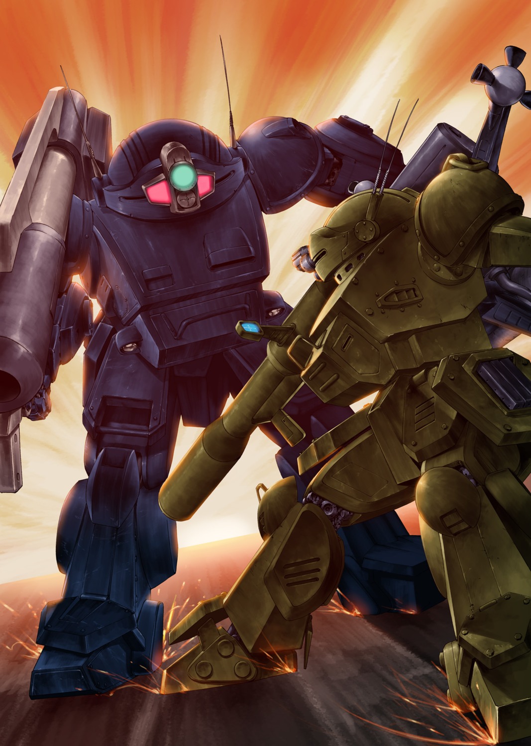 byeontae_jagga, mecha, votoms