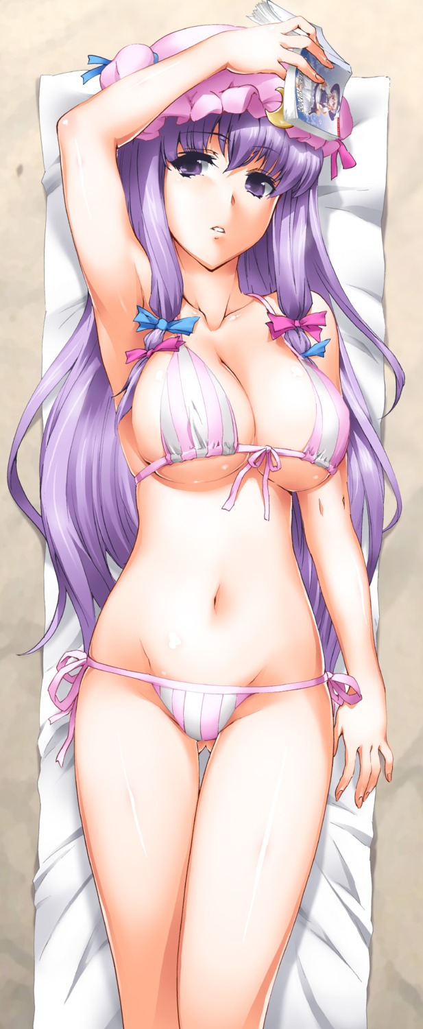 bikini, byeontae_jagga, patchouli_knowledge, swimsuits, touhou