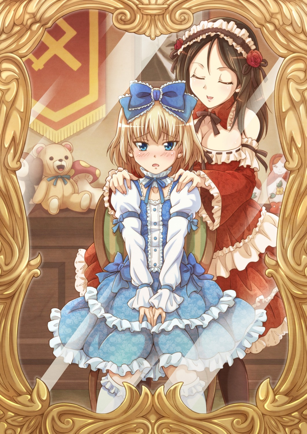 cleavage, e20, girls_und_panzer, katyusha, lolita_fashion, nonna