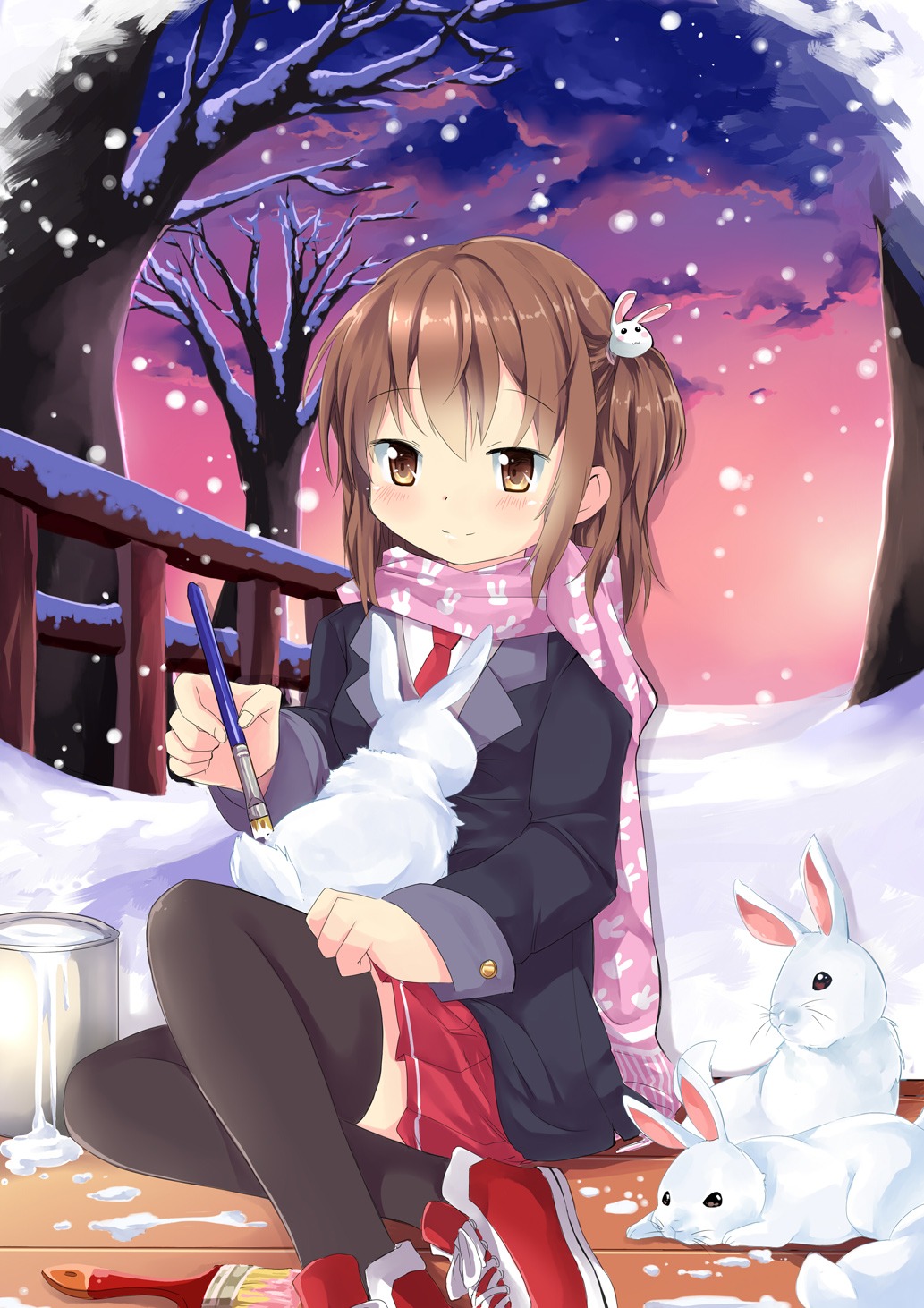 gleision_adain, seifuku, thighhighs