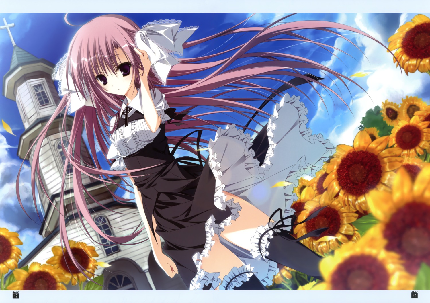 fixed, garter, himawari_no_kyoukai_to_nagai_natsuyasumi, inugami_kira, natsusaki_yomi, thighhighs