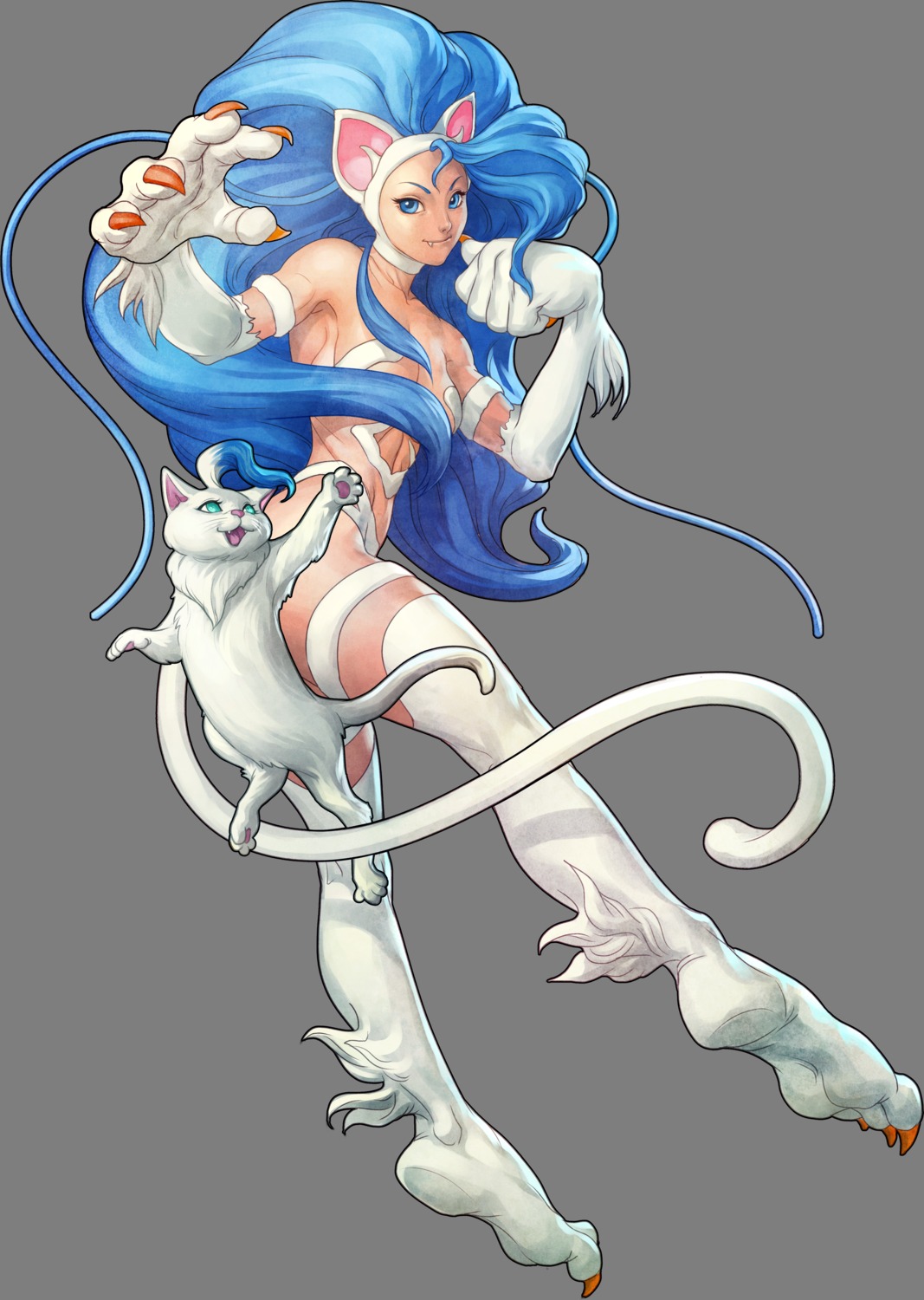 animal_ears, capcom, dark_stalkers, felicia, monster_girl, neko, nekomimi, stanley_lau