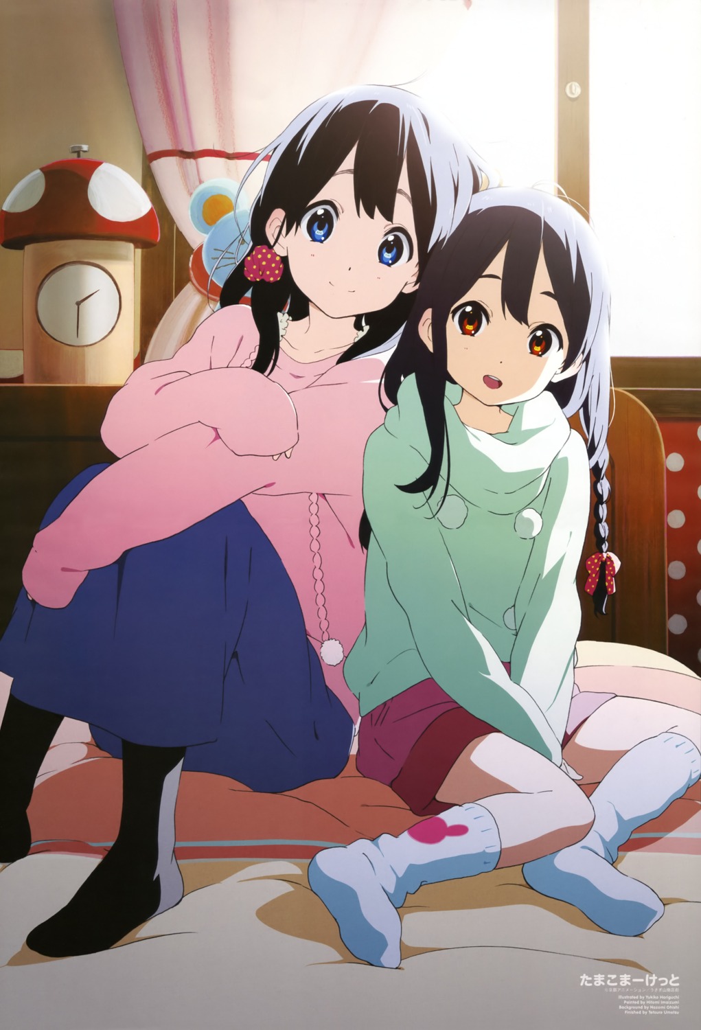 horiguchi_yukiko, kitashirakawa_anko, kitashirakawa_tamako, pantyhose, tamako_market