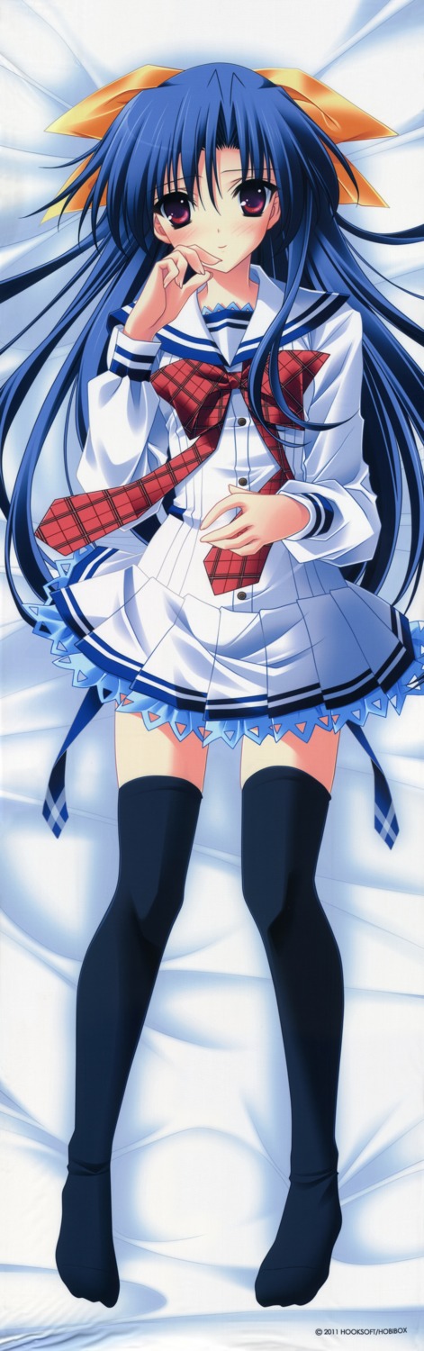 dakimakura, hiyama_riko, hook, sakura_bitmap, seifuku, suzuhira_hiro, thighhighs