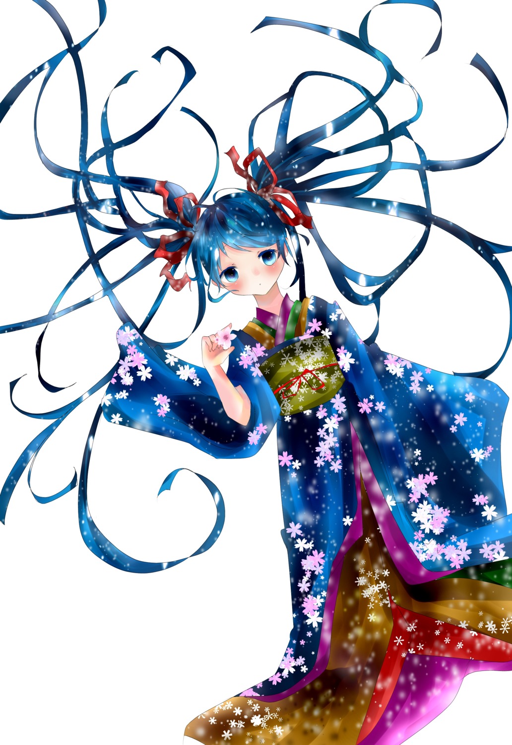 hatsune_miku, hoshino_kisora, kimono, vocaloid