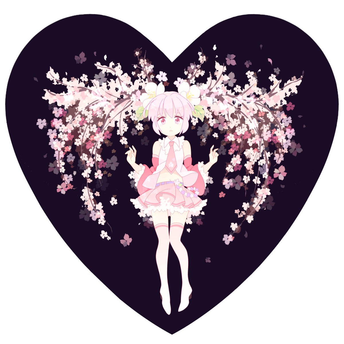 hatsune_miku, miy, sakura_miku, vocaloid