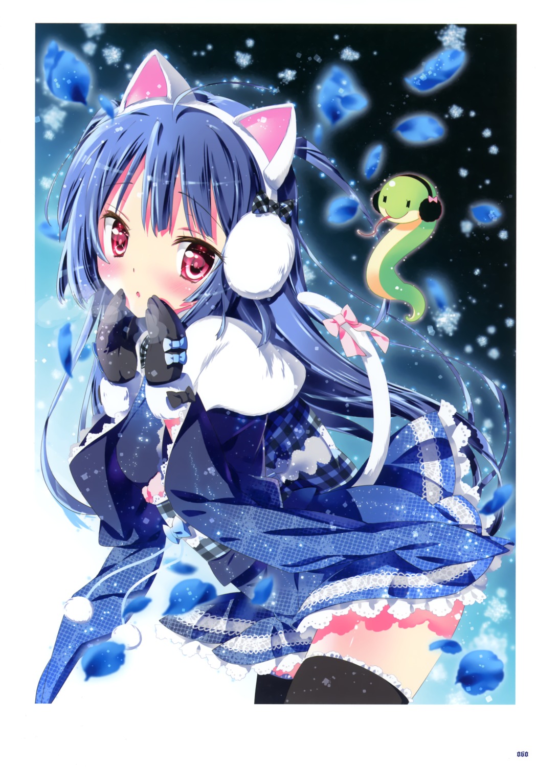 animal_ears, kamiya_maneki, momoiro_taisen_pairon, nekomimi, tail, thighhighs