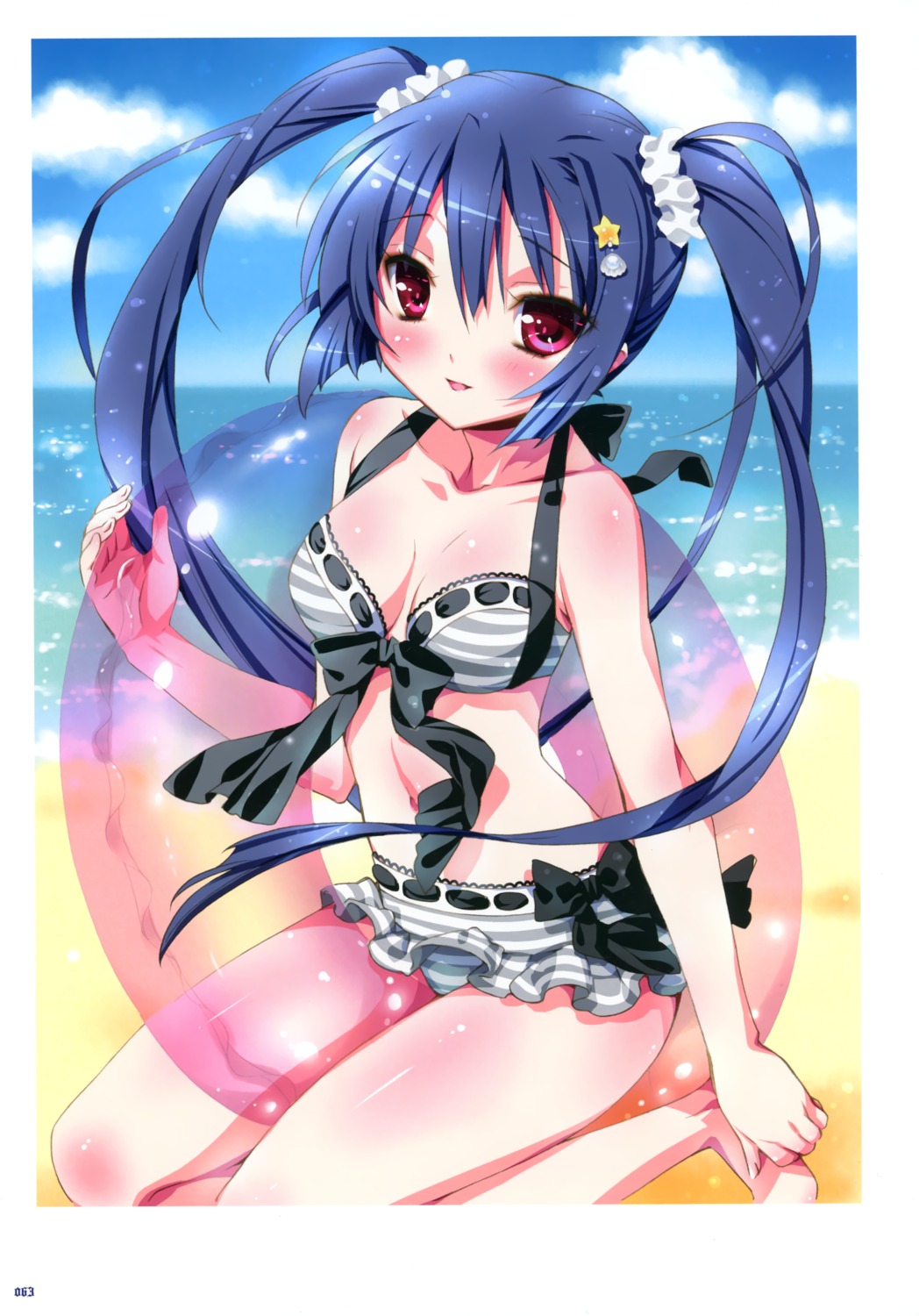 bikini, cleavage, himeka_(pairon), kamiya_maneki, momoiro_taisen_pairon, swimsuits