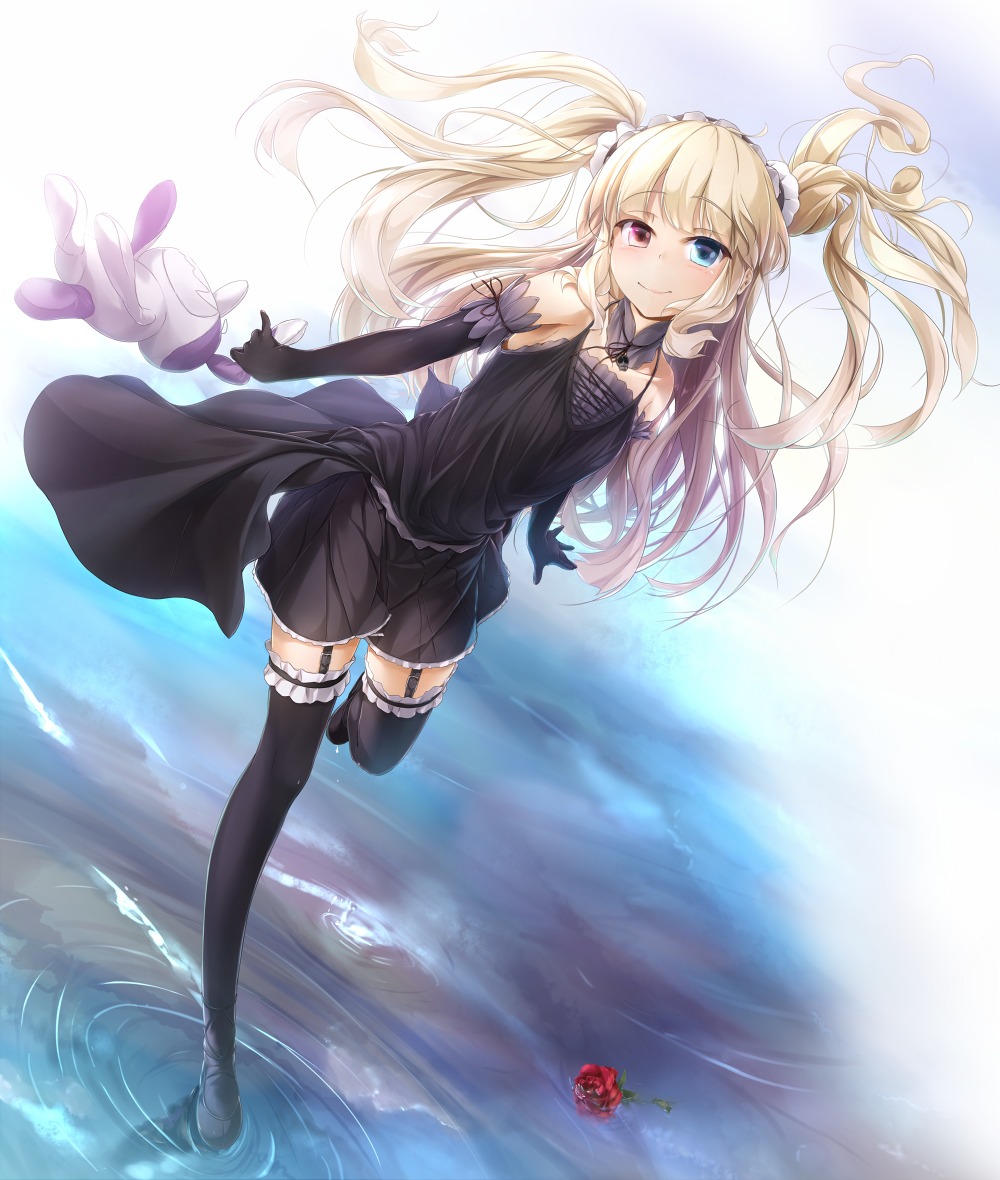 boku_wa_tomodachi_ga_sukunai, hasegawa_kobato, heterochromia, stockings, thighhighs, wingheart