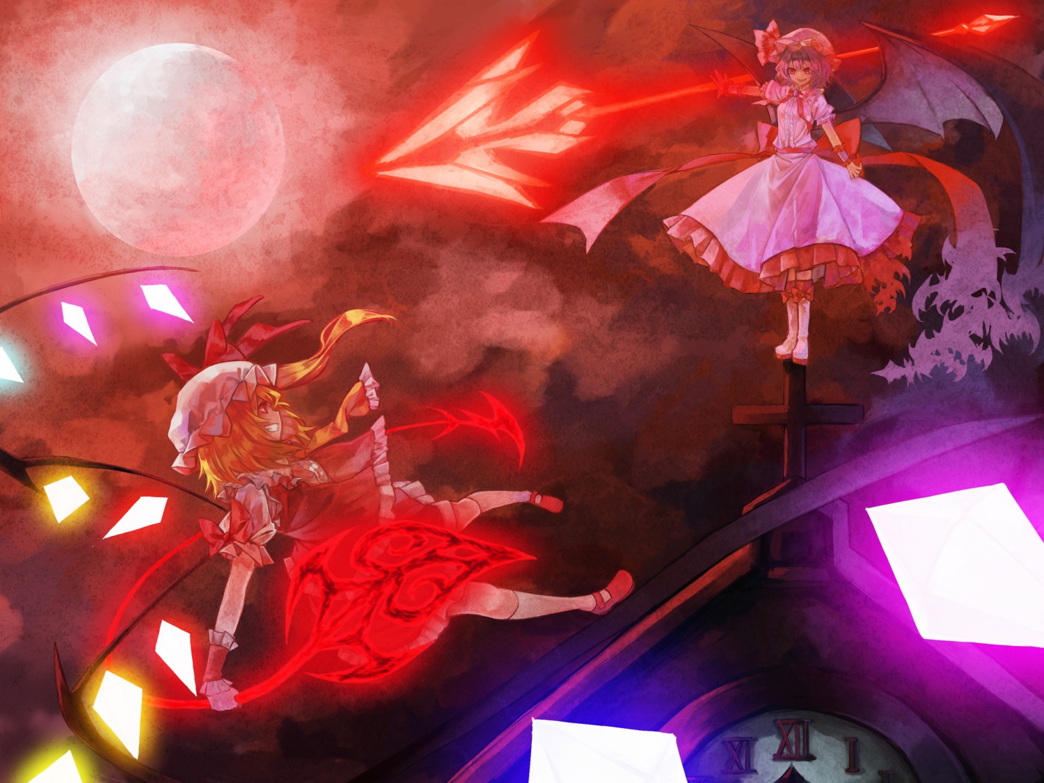 flandre_scarlet, mister_rhino, remilia_scarlet, touhou