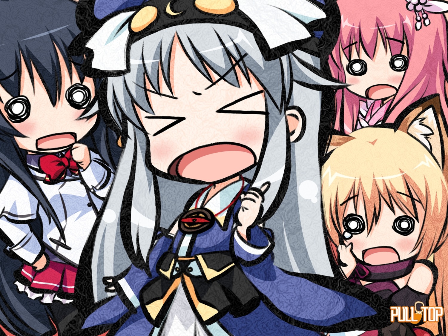 animal_ears, chibi, fujimiya_sakuya, kitsune, love_kami, pantyhose, pulltop, seifuku