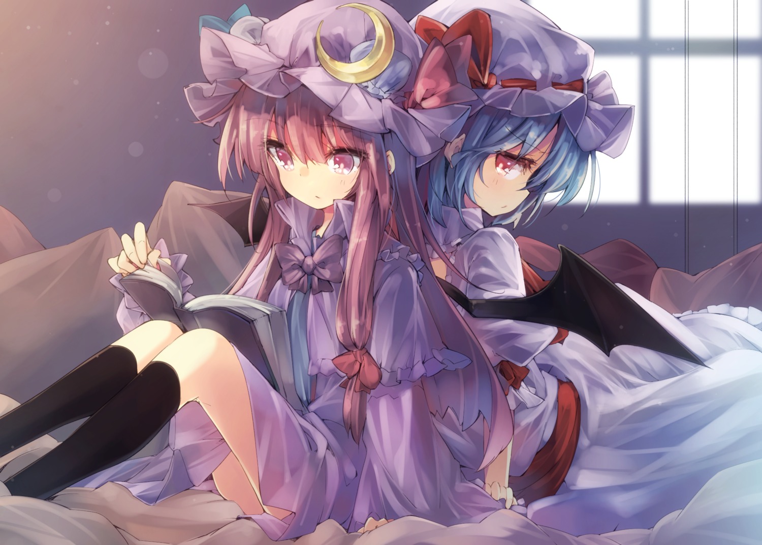patchouli_knowledge, remilia_scarlet, teco, touhou